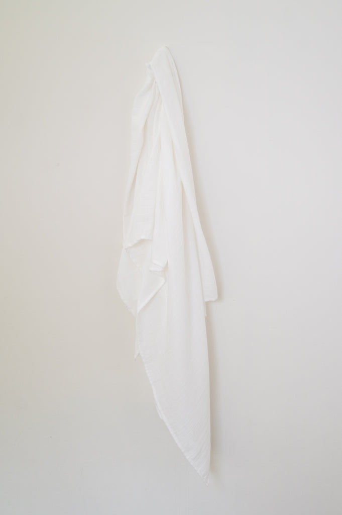 White Muslin Throw