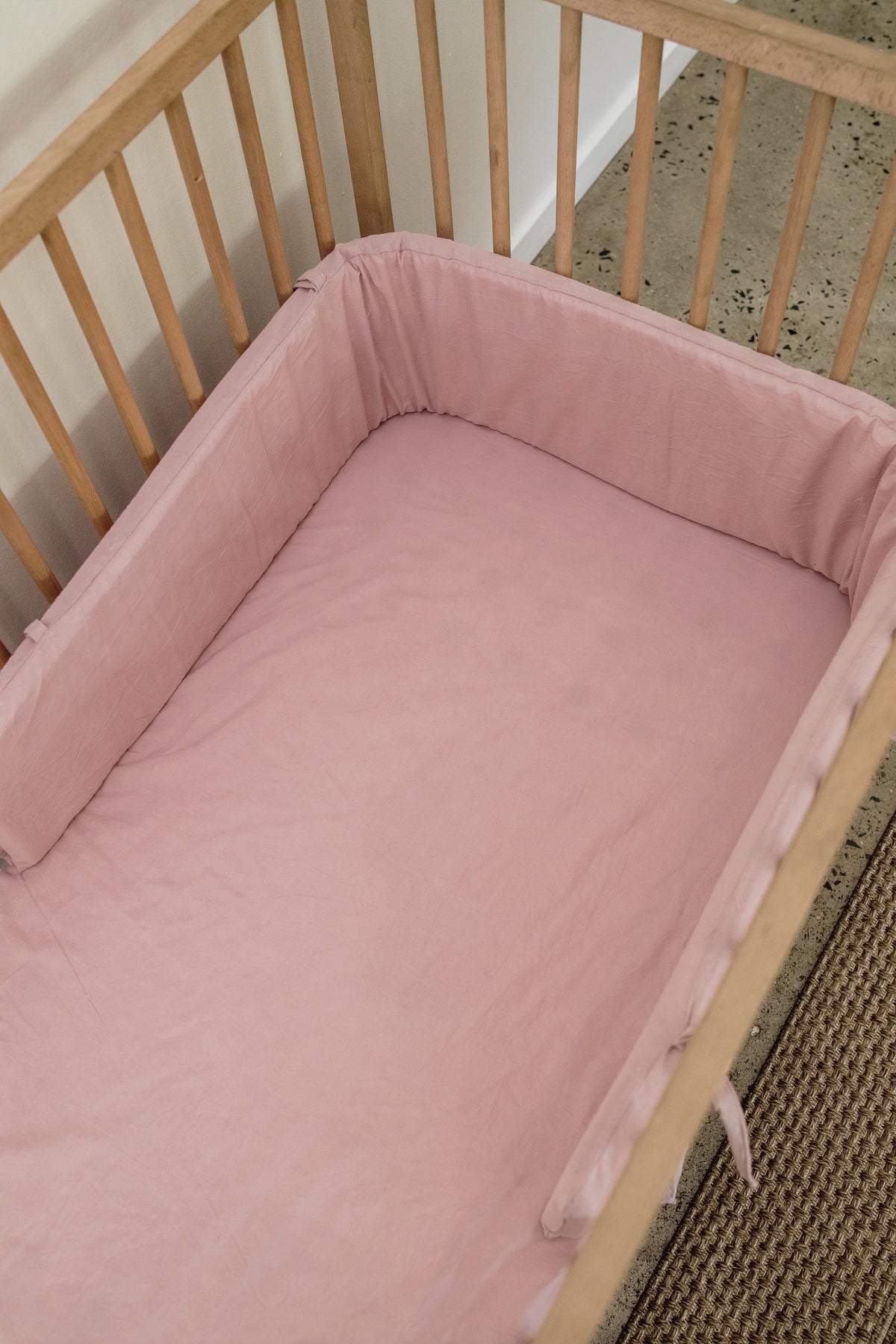 Bailey 100% Washed Cotton Cot Bumper Cover