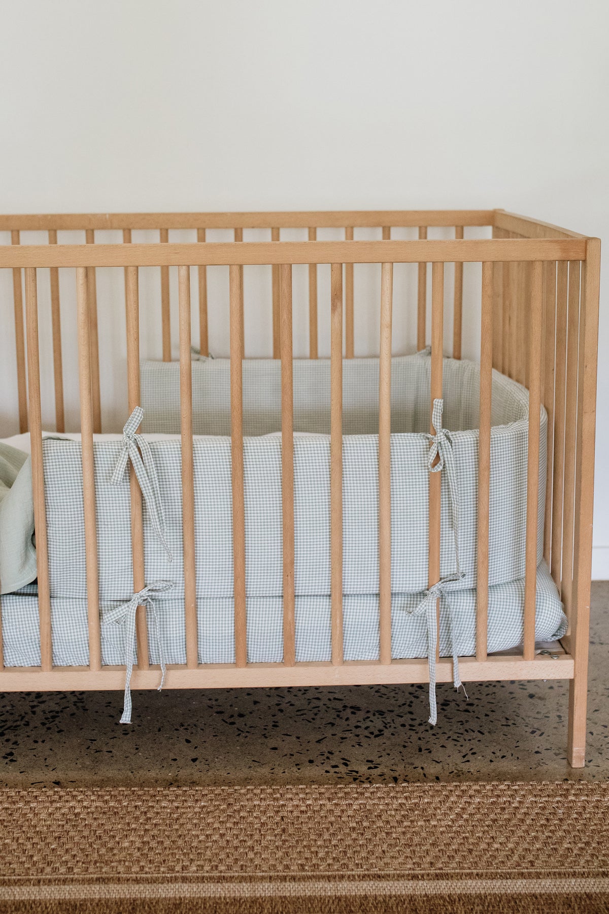 Taylor 100% Washed Cotton Cot Bumper Cover