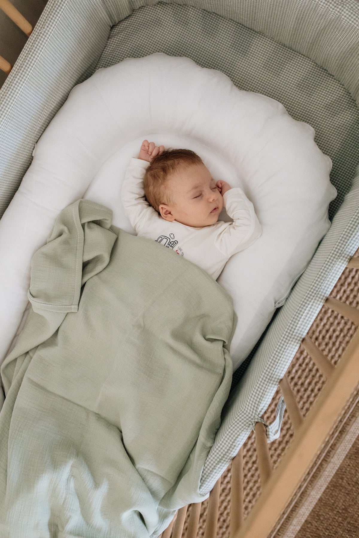 Taylor 100% Washed Cotton Cot Bumper Cover