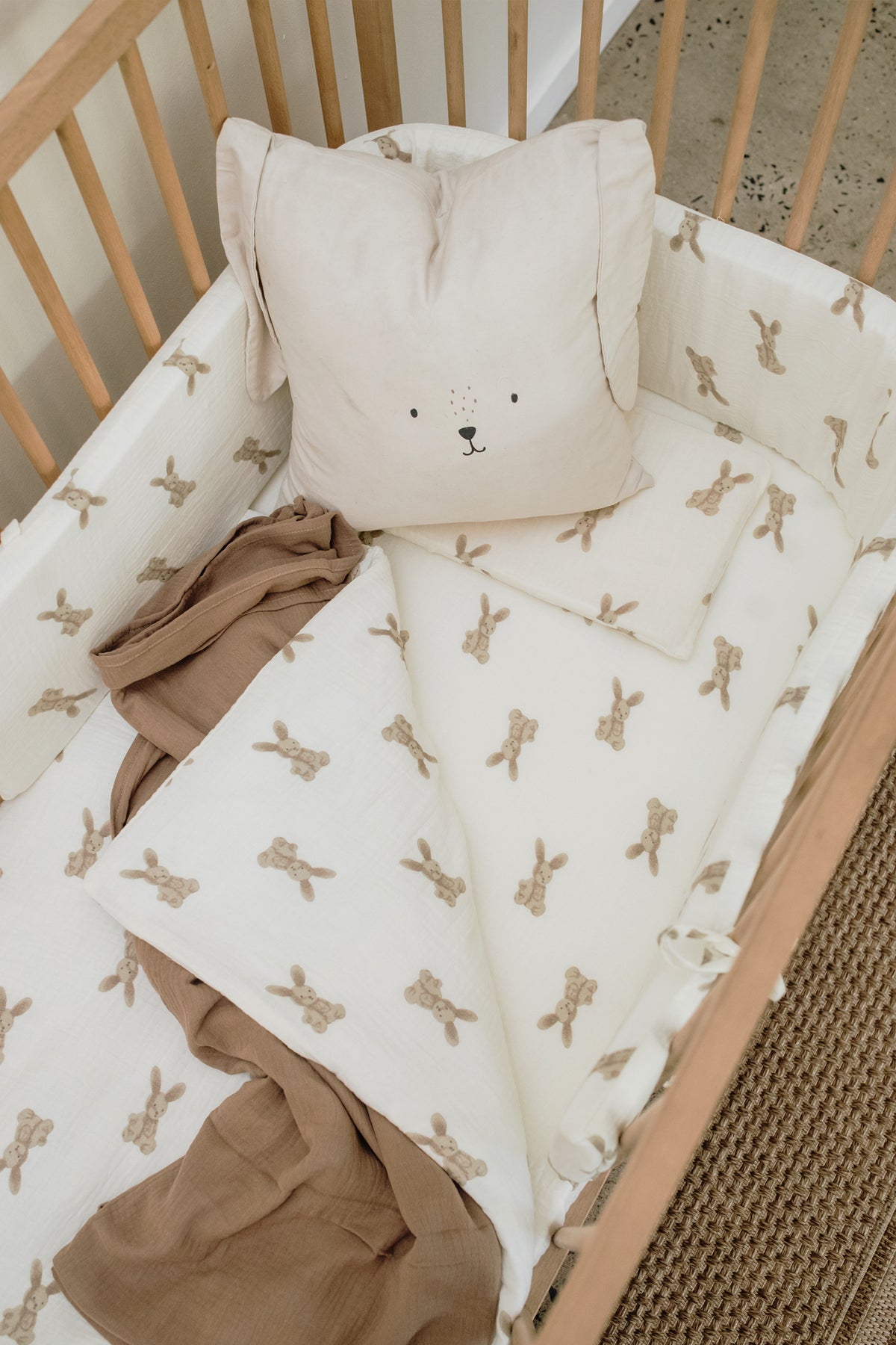 Bonnie Muslin Cot Duvet