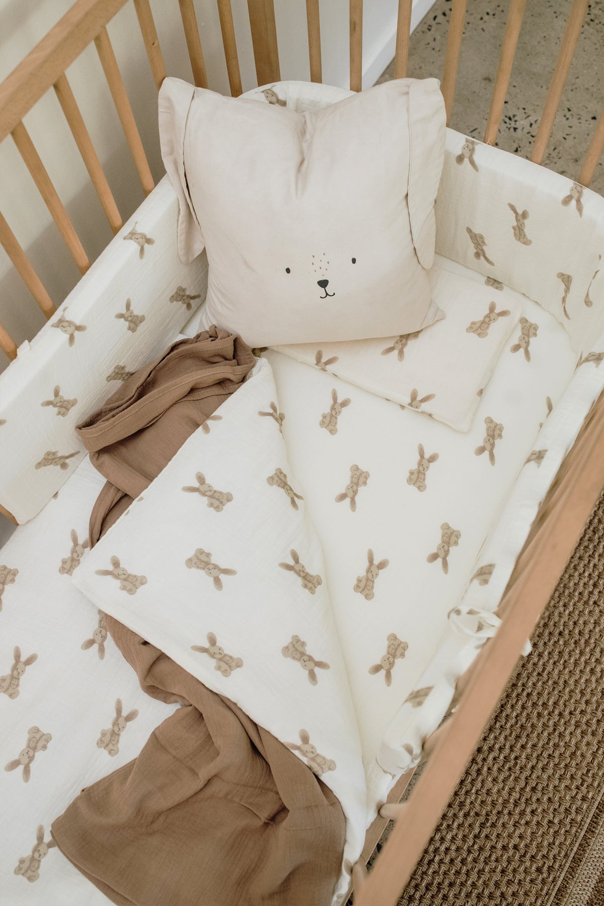 Bonnie Muslin Cot Fitted Sheet