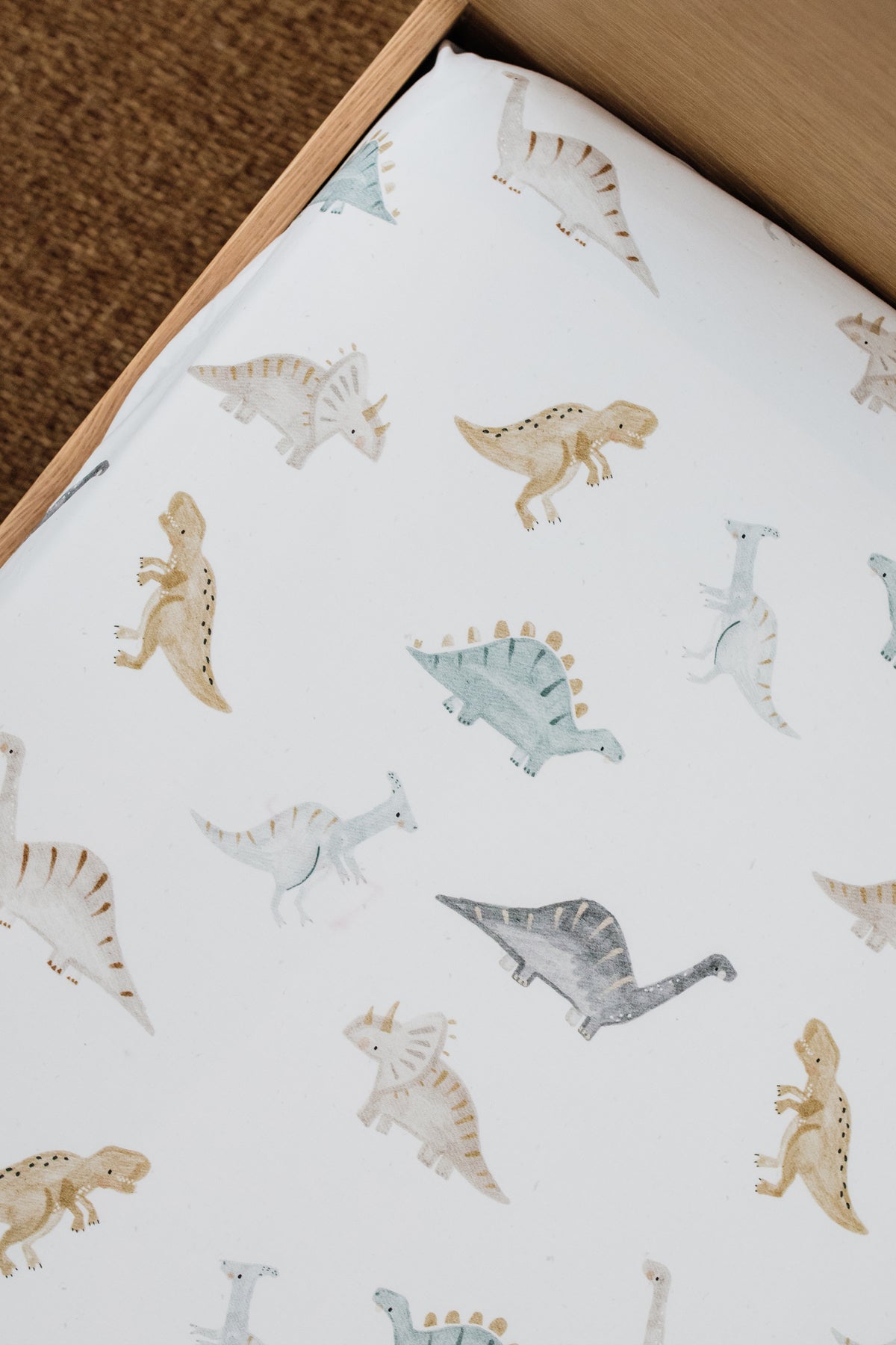 Dino 100% Cotton Fitted Sheet