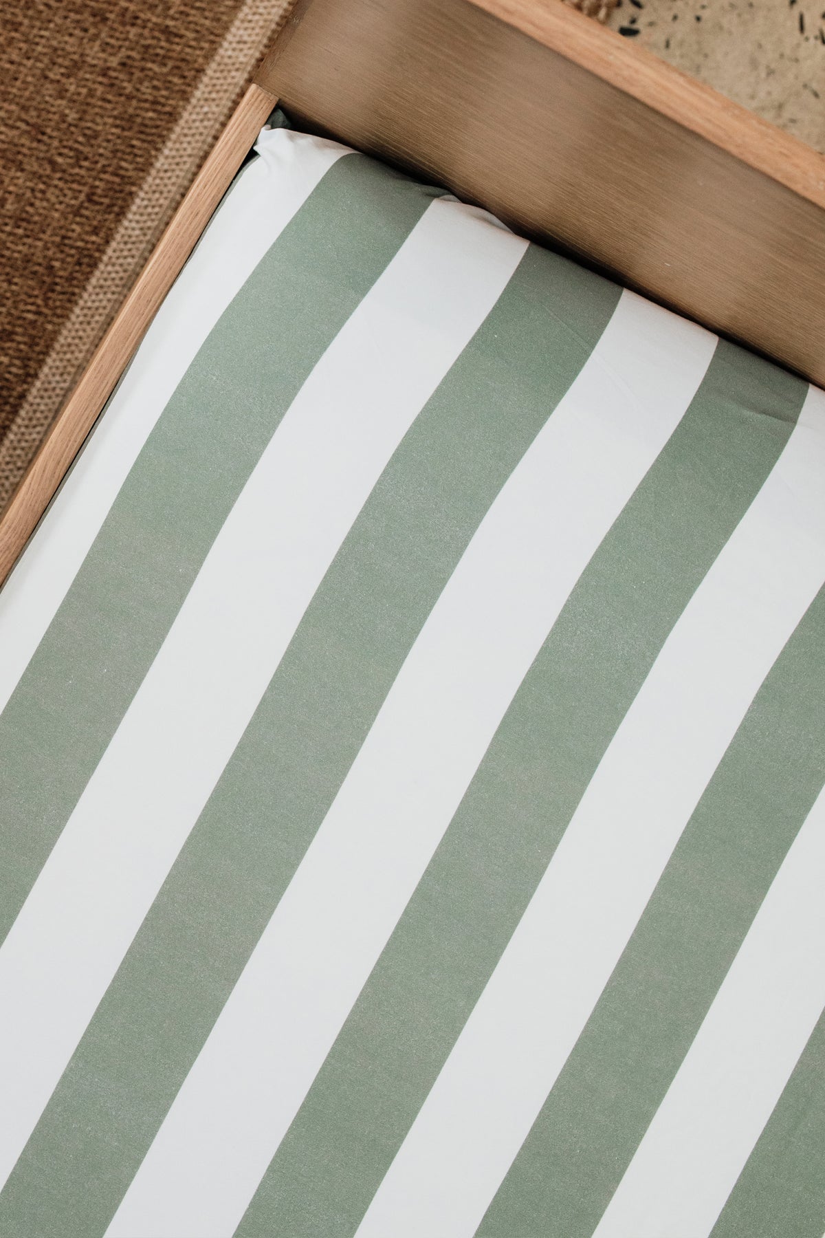 Thick Stripe 100% Cotton Fitted Sheet