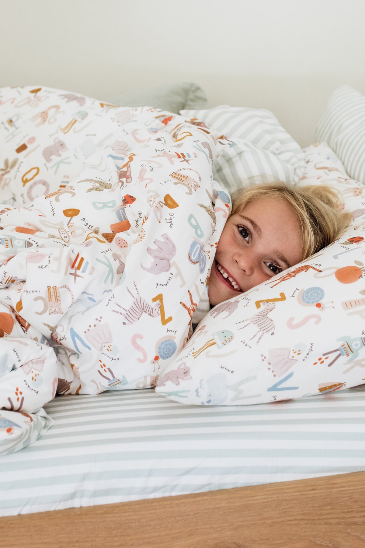 Alphabet 100% Cotton Duvet Cover Set