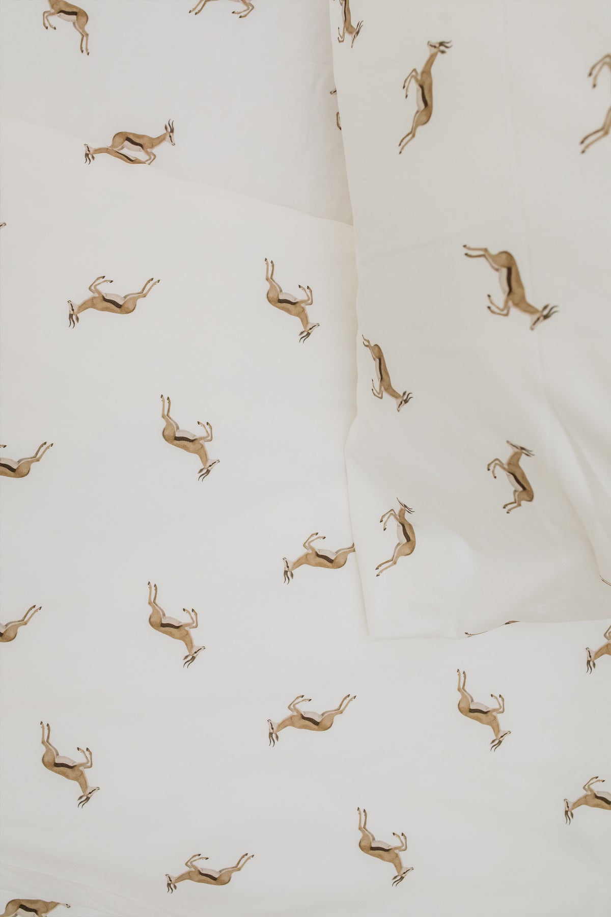 Watercolour Springbok 100% Cotton Duvet Cover Set