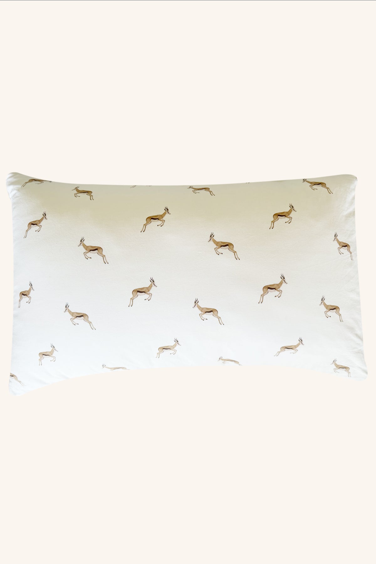 Watercolour Springbok 100% Cotton Pillowcase