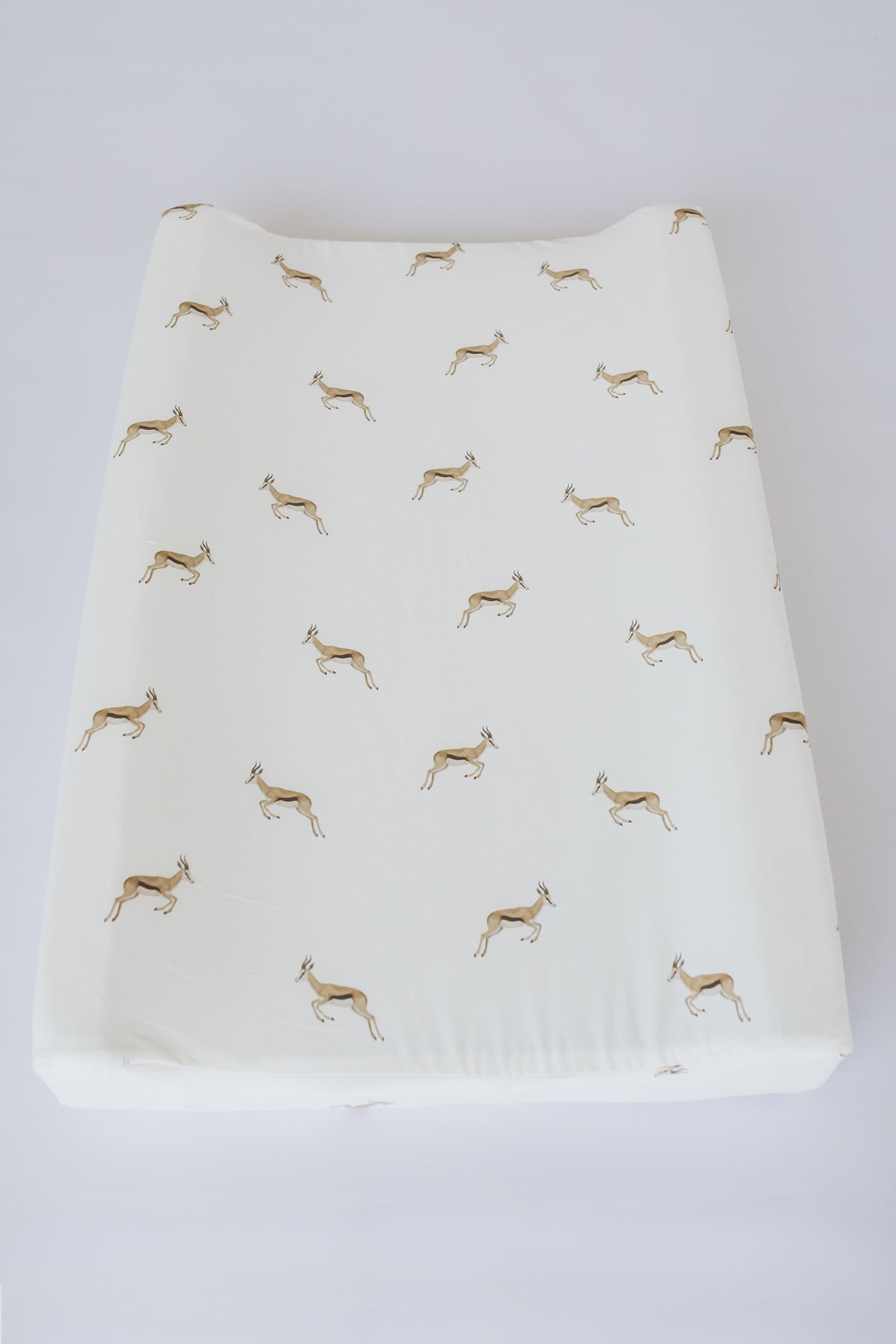 Watercolour Springbok 100% Cotton Changing Mat Cover