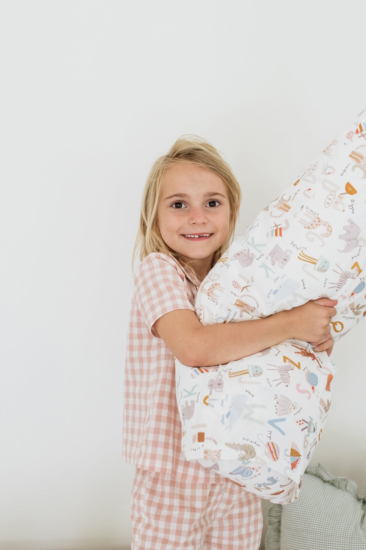 Willow Pink Gingham Short Pj Set