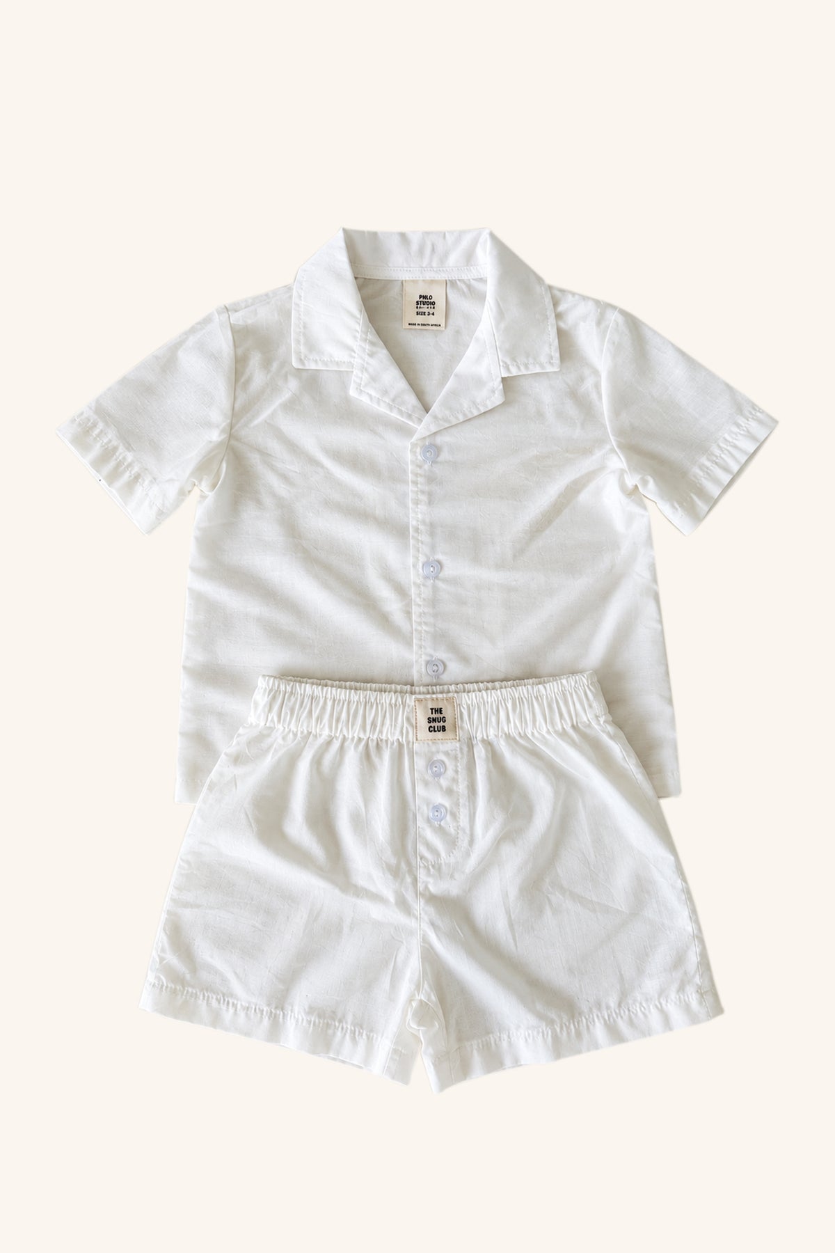 Riley White Washed Short Sleeve Pj Set