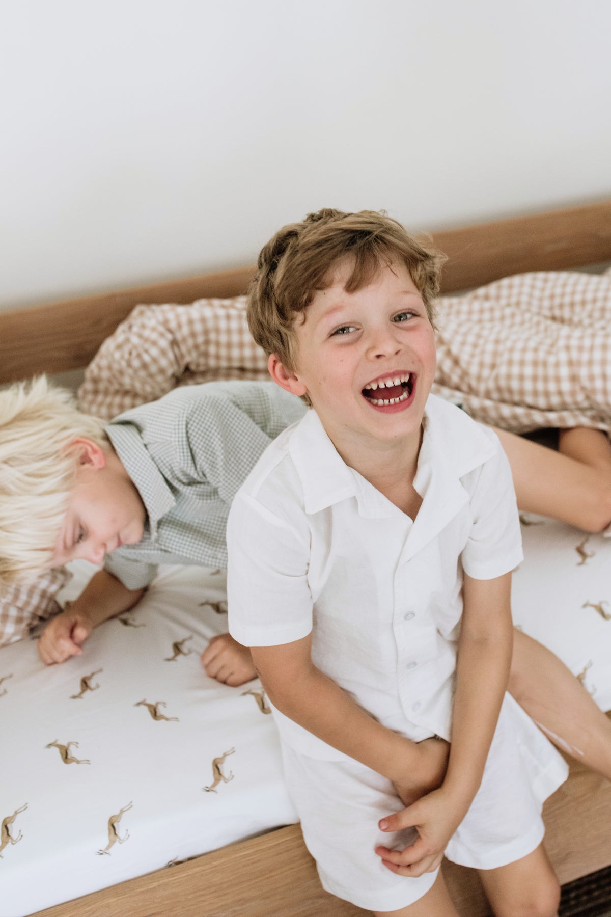 Riley White Washed Short Sleeve Pj Set