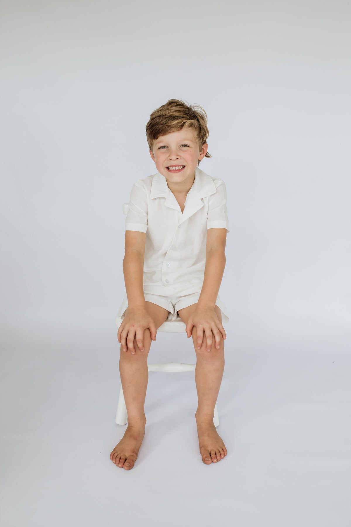 Riley White Washed Short Sleeve Pj Set