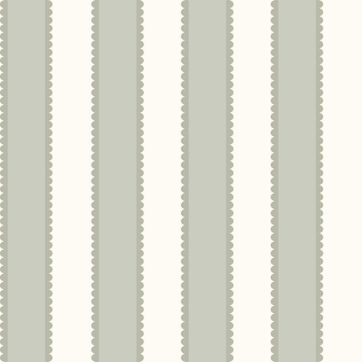 Sage Scalloped Wallpaper