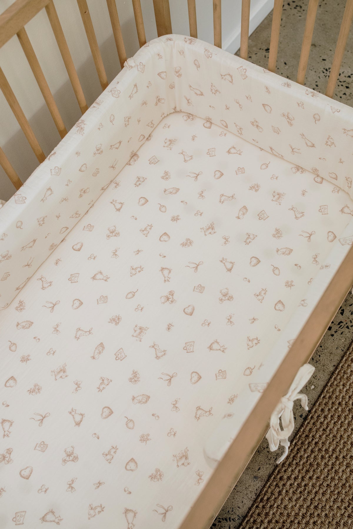 Candy Pie Muslin Cot Bumper Cover