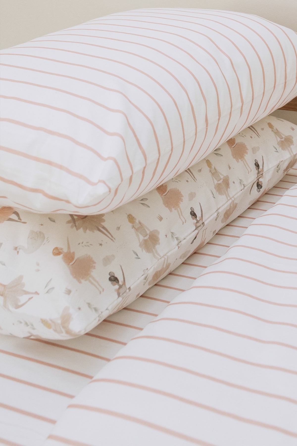 Ballerina Stripe 100% Cotton Fitted Sheet