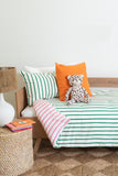 Pink & Green Stripe Duvet