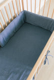 Arctic Blue Muslin Cot Fitted Sheet
