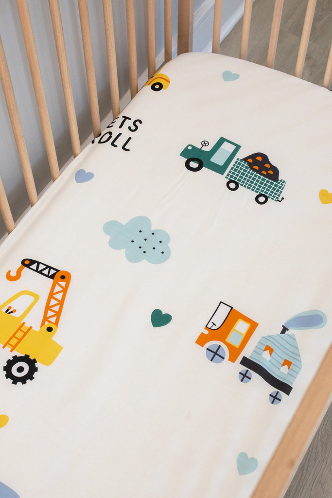Let's Roll Cot Fitted Sheet