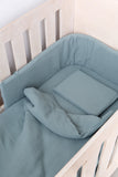 Duck Egg Muslin Cot Bumper Cover