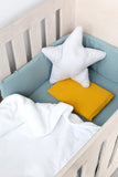 Duck Egg Muslin Cot Bumper Cover