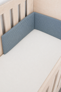 Ocean Grid Washed Cotton Cot Bumper Cover