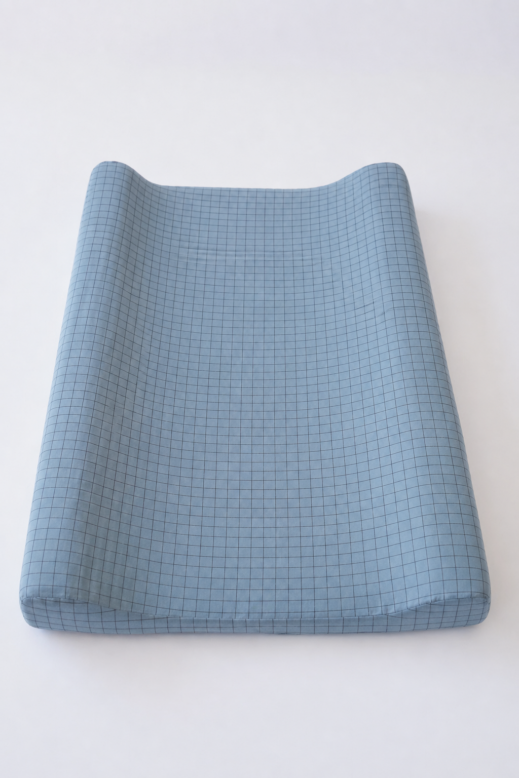 Ocean Grid Washed Cotton Changing Mat Cover