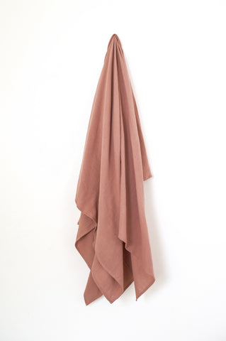 Dusty Rose Muslin Throw