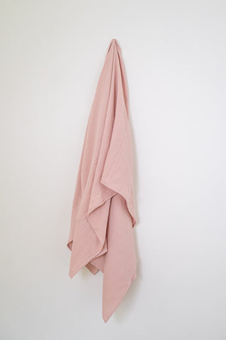 Dusty Pink Muslin Throw