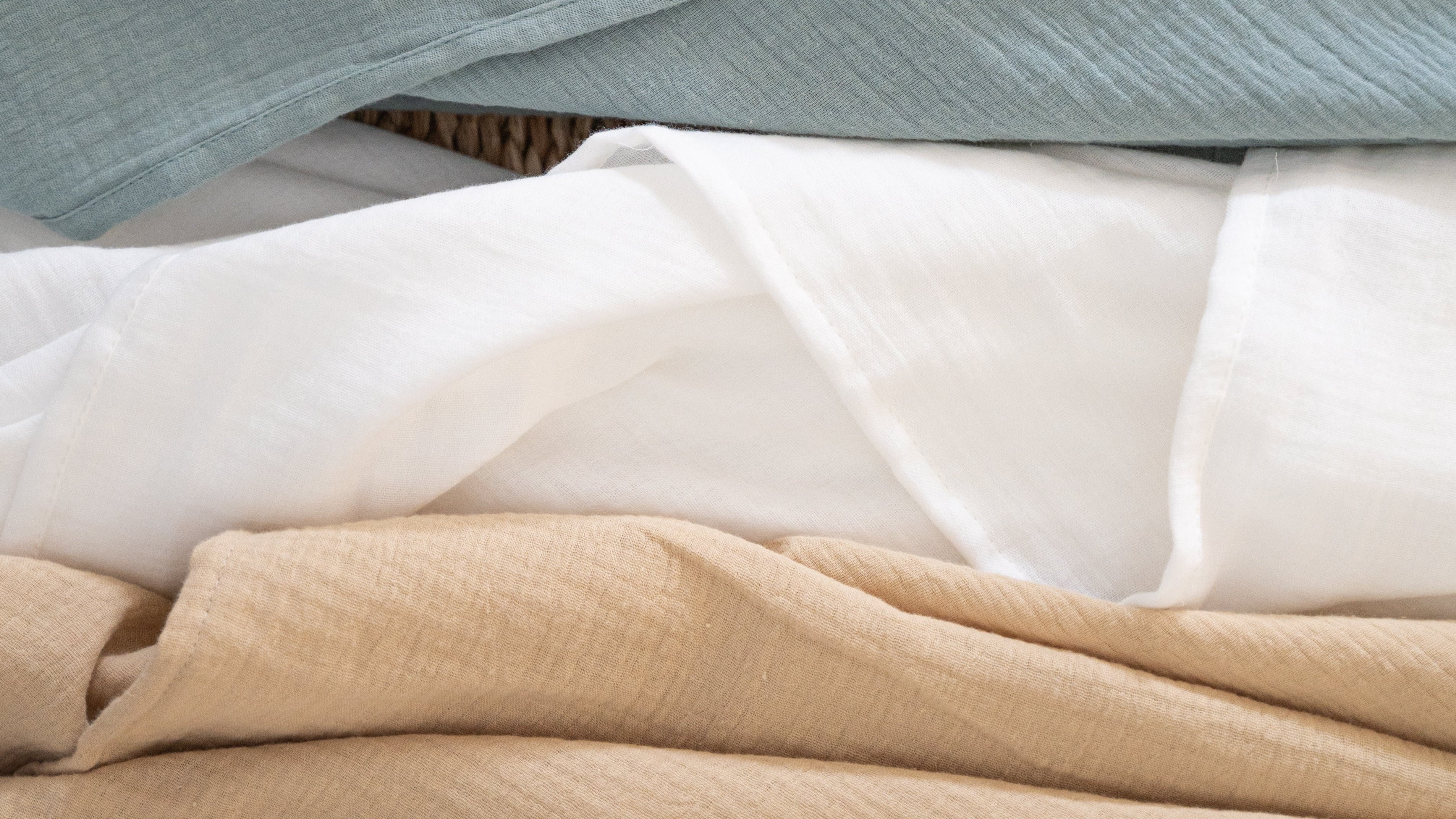 Airforce Blue Muslin Throw