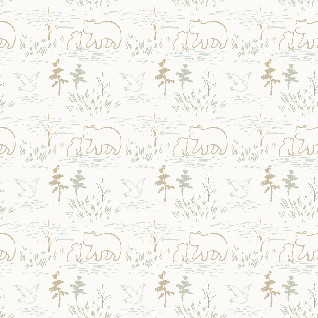 Bear + Cub Wallpaper