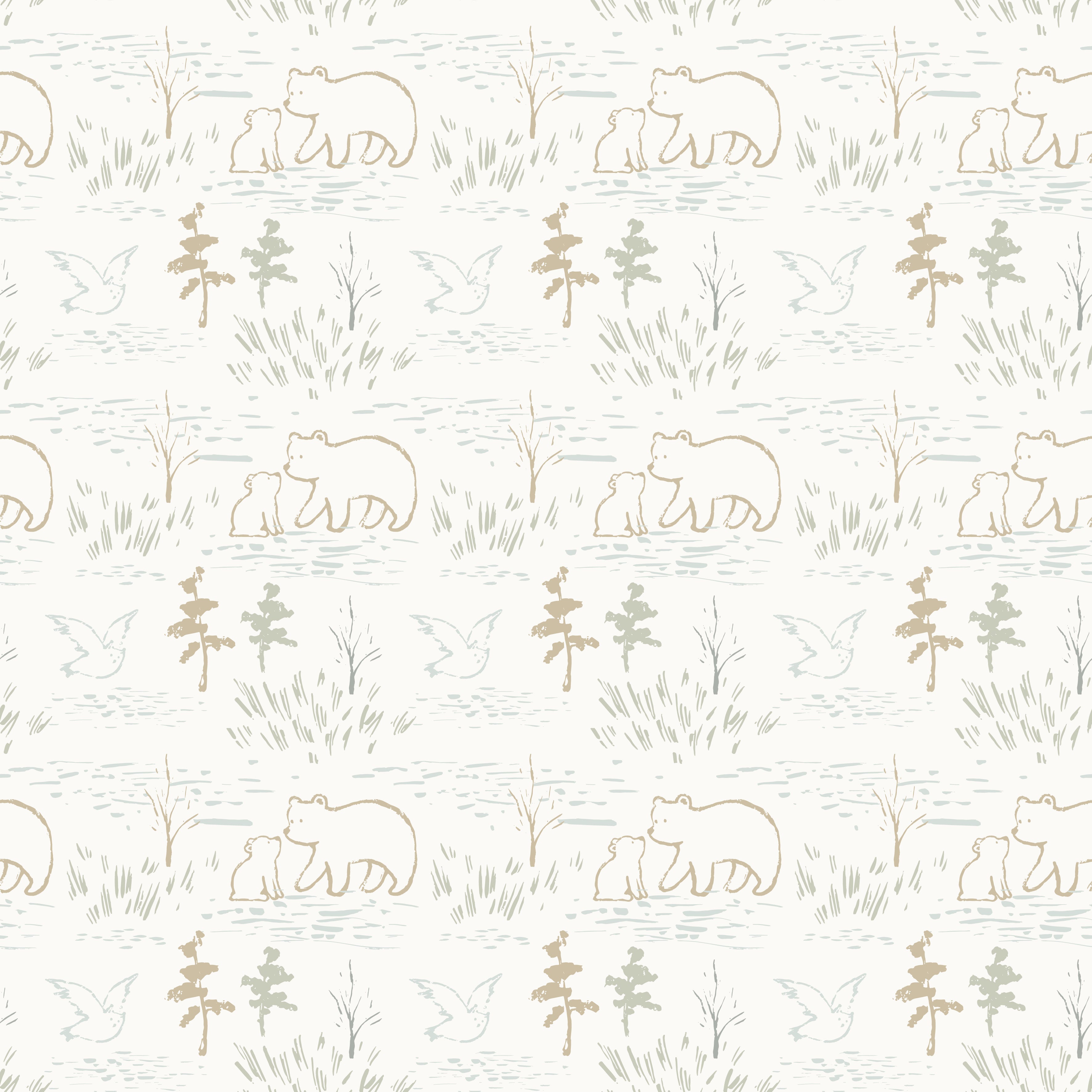 Bear + Cub Wallpaper