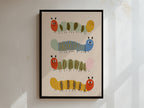 Caterpillar Framed Canvas