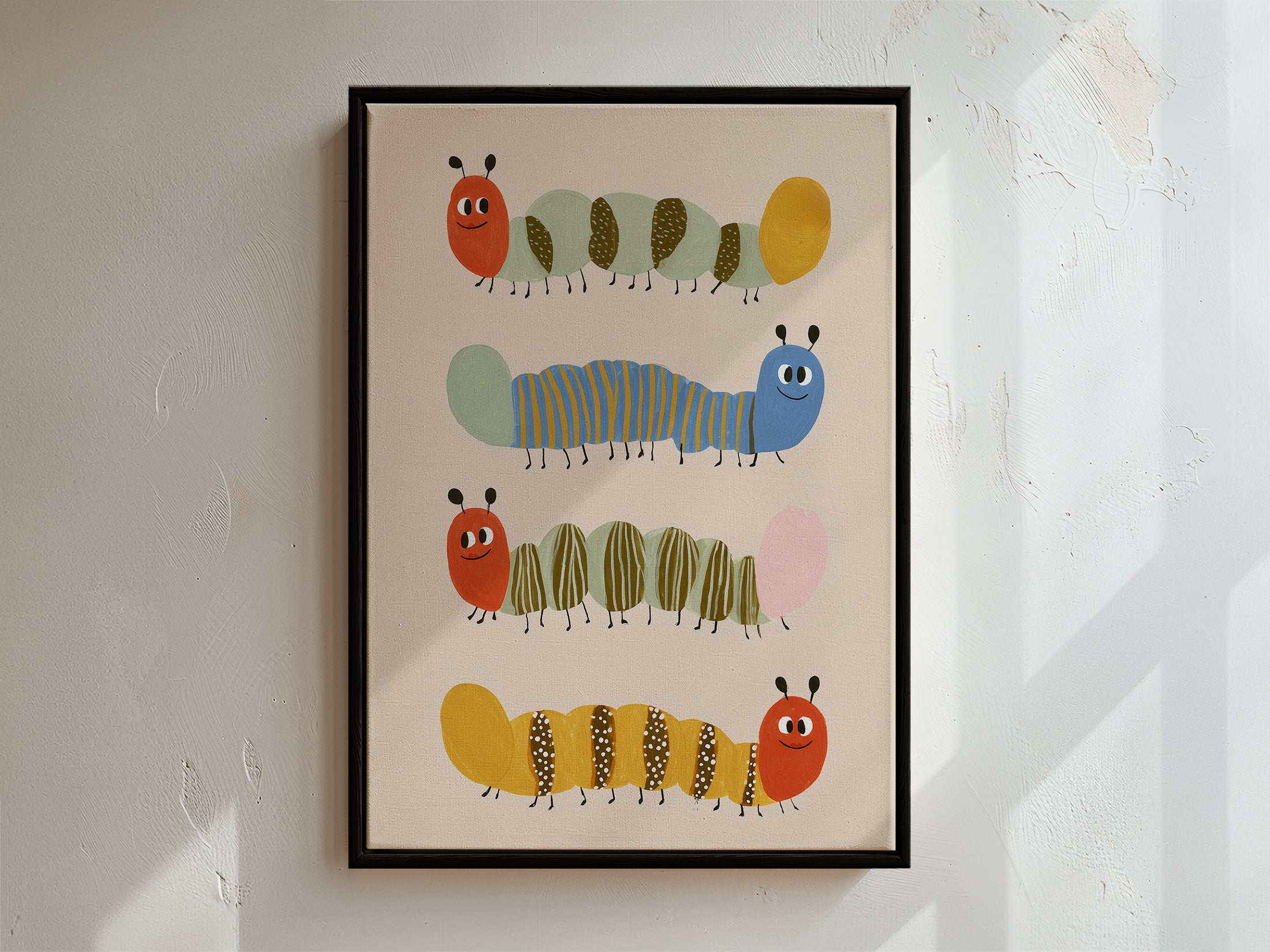 Caterpillar Framed Canvas