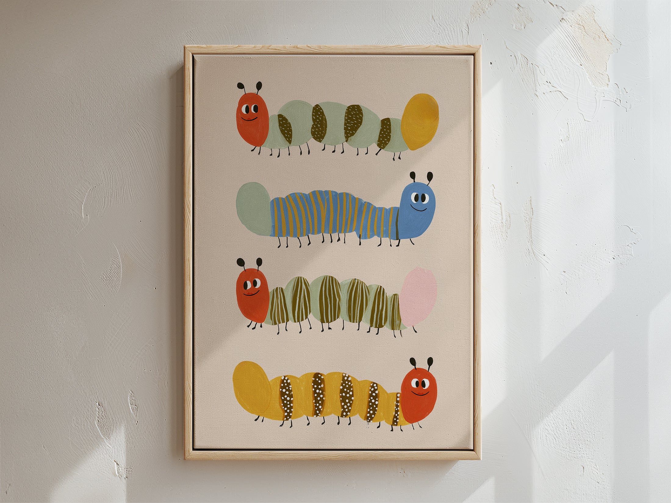 Caterpillar Framed Canvas
