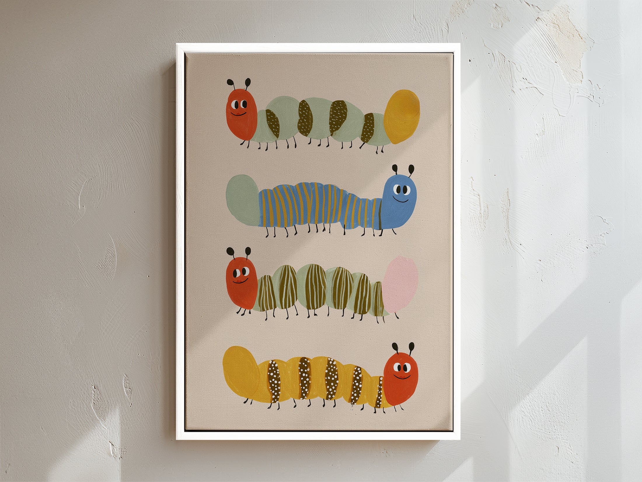 Caterpillar Framed Canvas