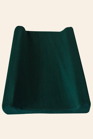 Forest Green Muslin Changing Mat Cover