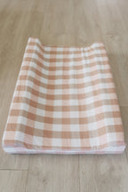 Pretty As A Peach Washed Cotton Changing Mat Cover