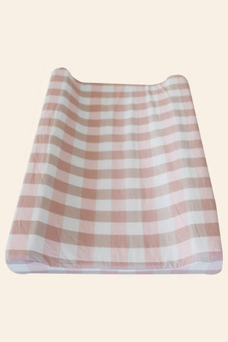 Pretty In Pink Washed Cotton Changing Mat Cover