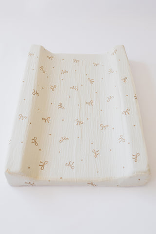 Ribbon Muslin Changing Mat Cover
