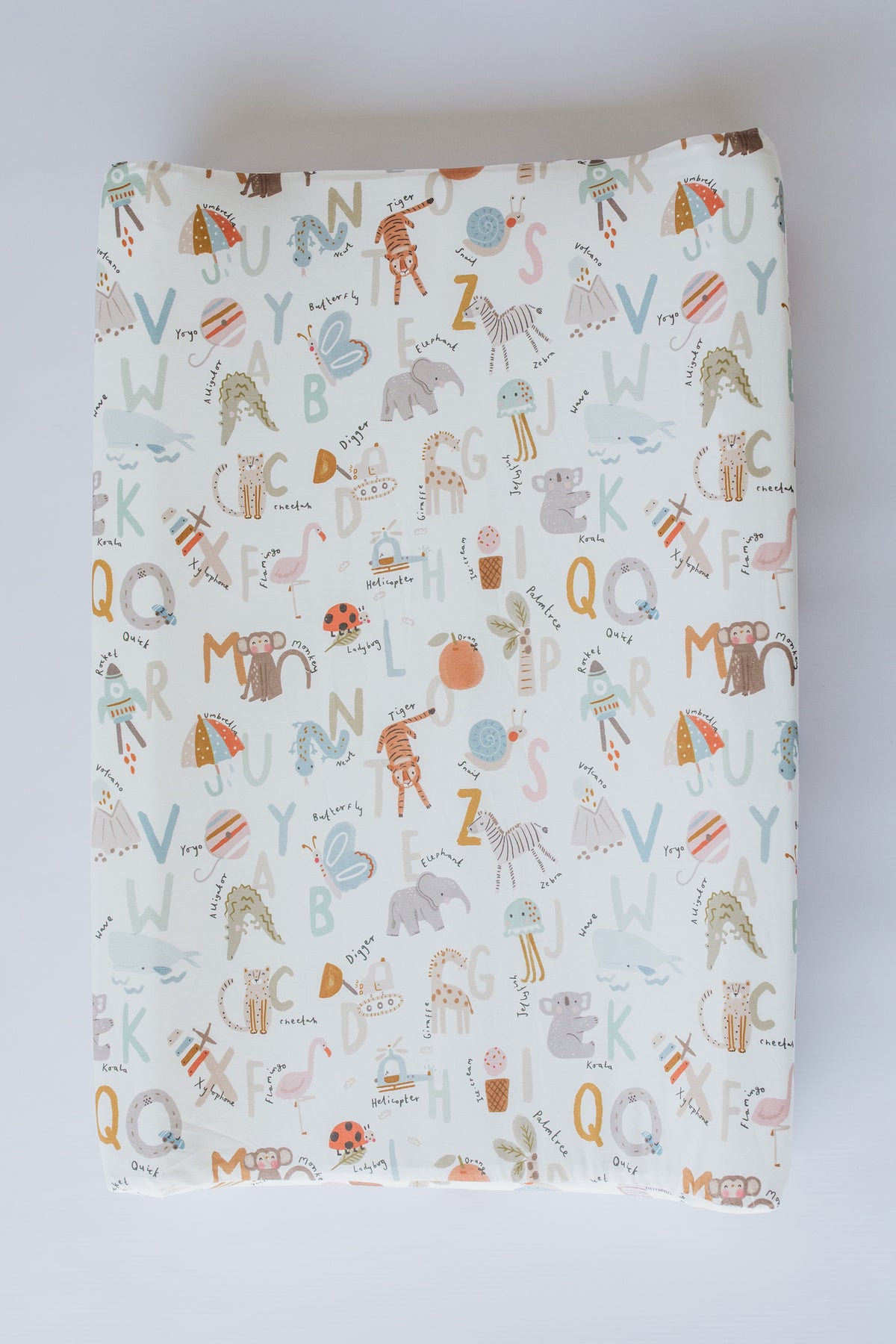Alphabet 100% Cotton Changing Mat Cover