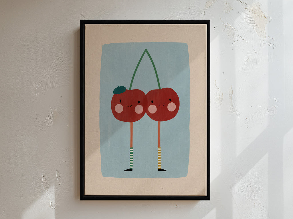 Cherry Framed Canvas