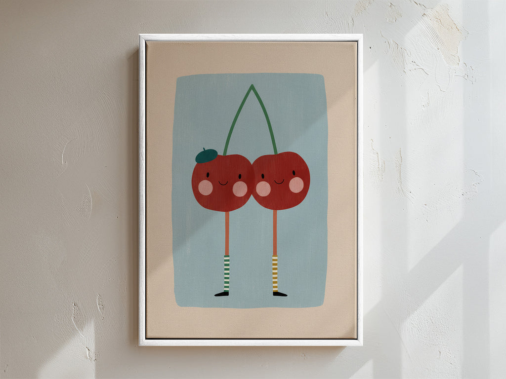 Cherry Framed Canvas