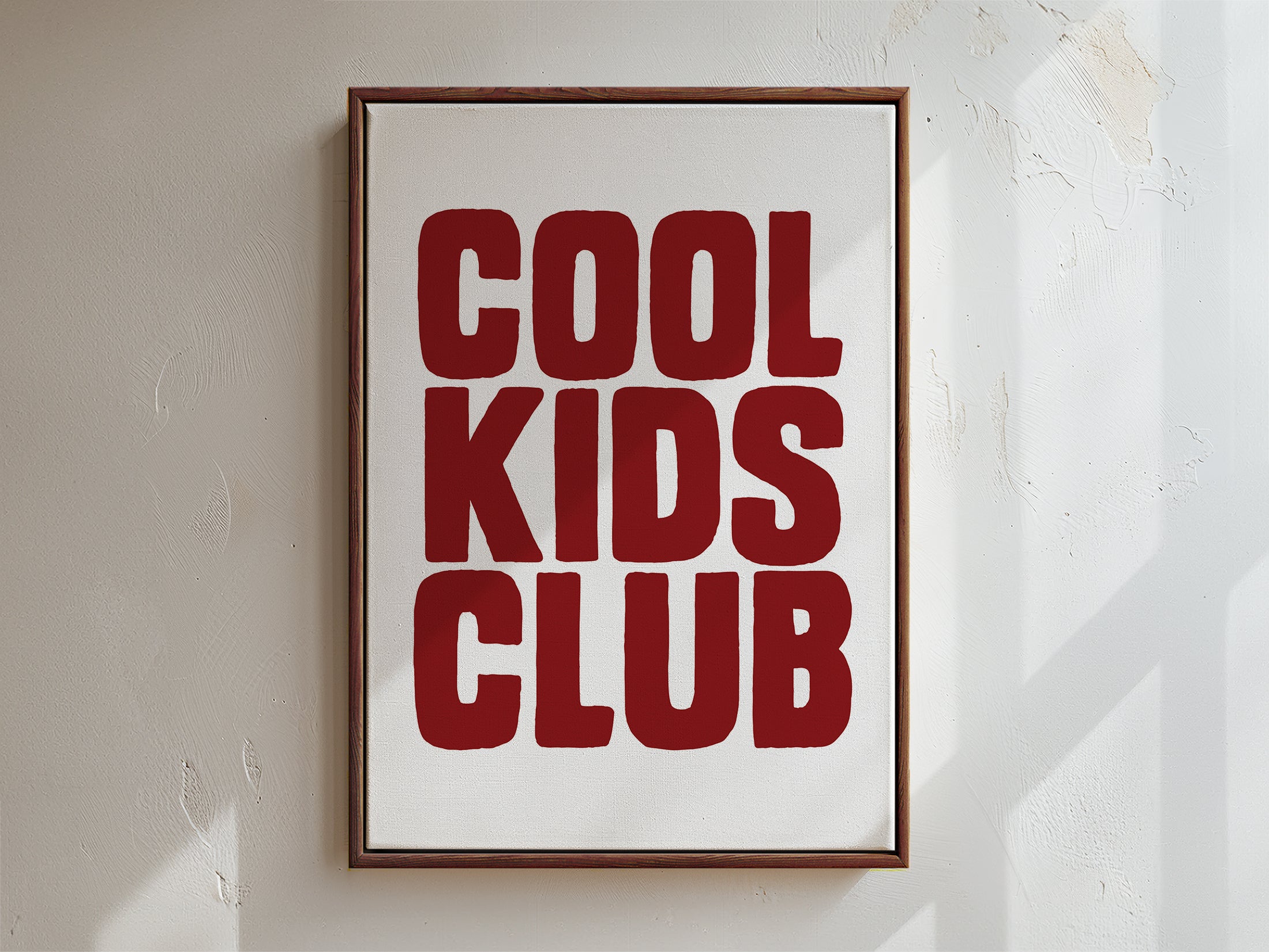 Cool Kids Club Framed Canvas