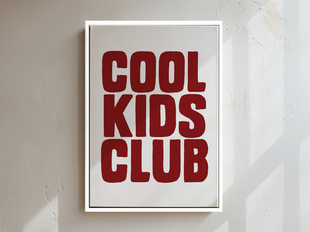 Cool Kids Club Framed Canvas