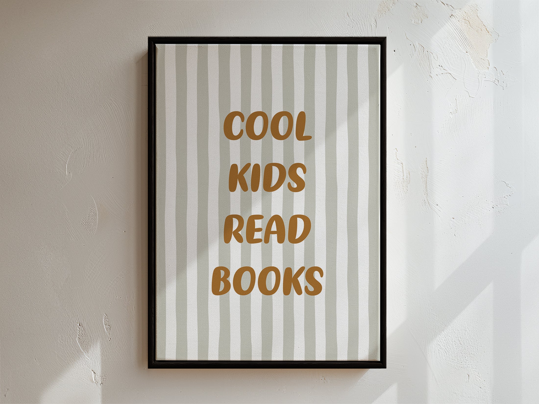Cool Kids Read Books Framed Canvas