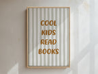 Cool Kids Read Books Framed Canvas