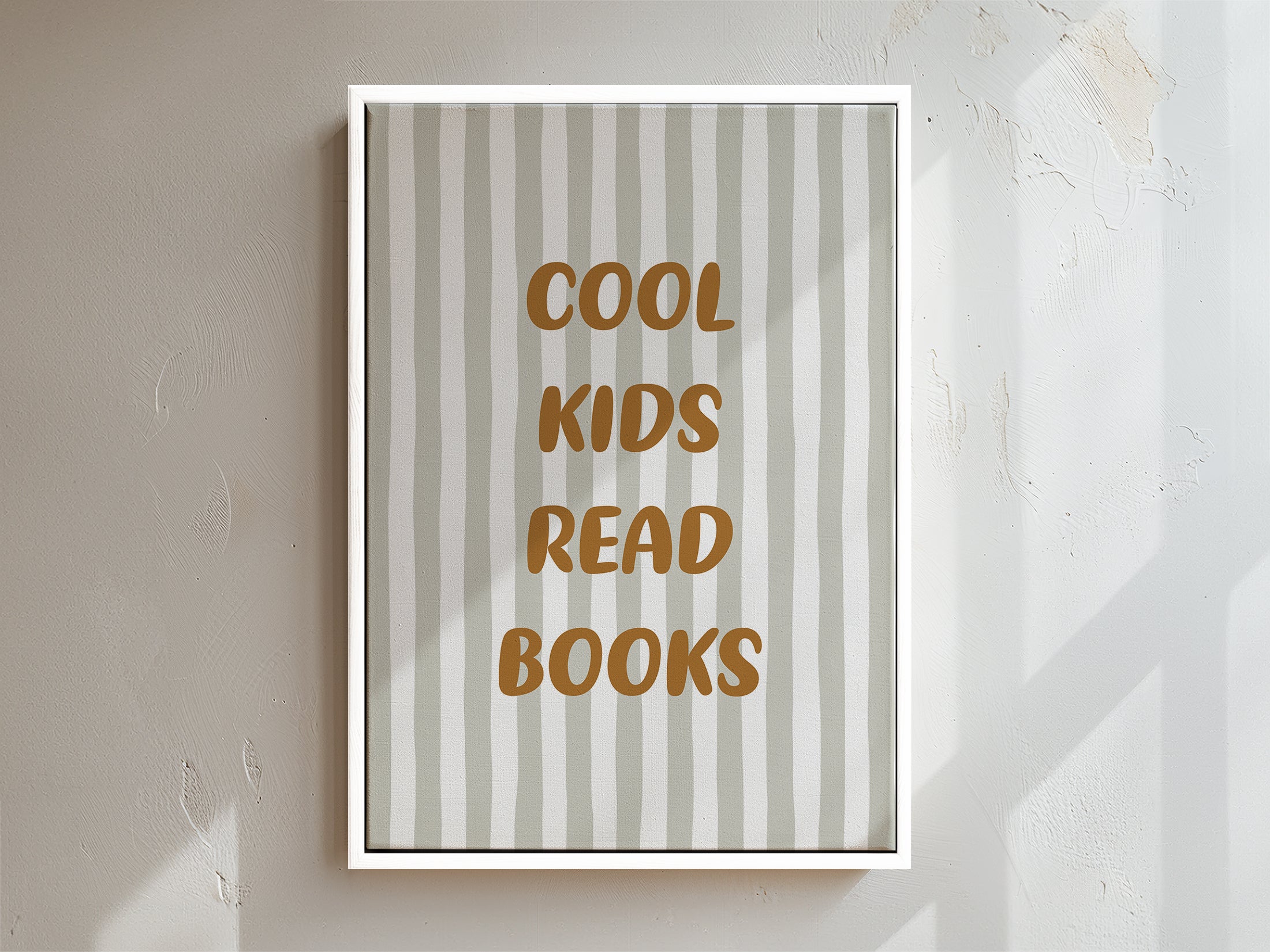 Cool Kids Read Books Framed Canvas