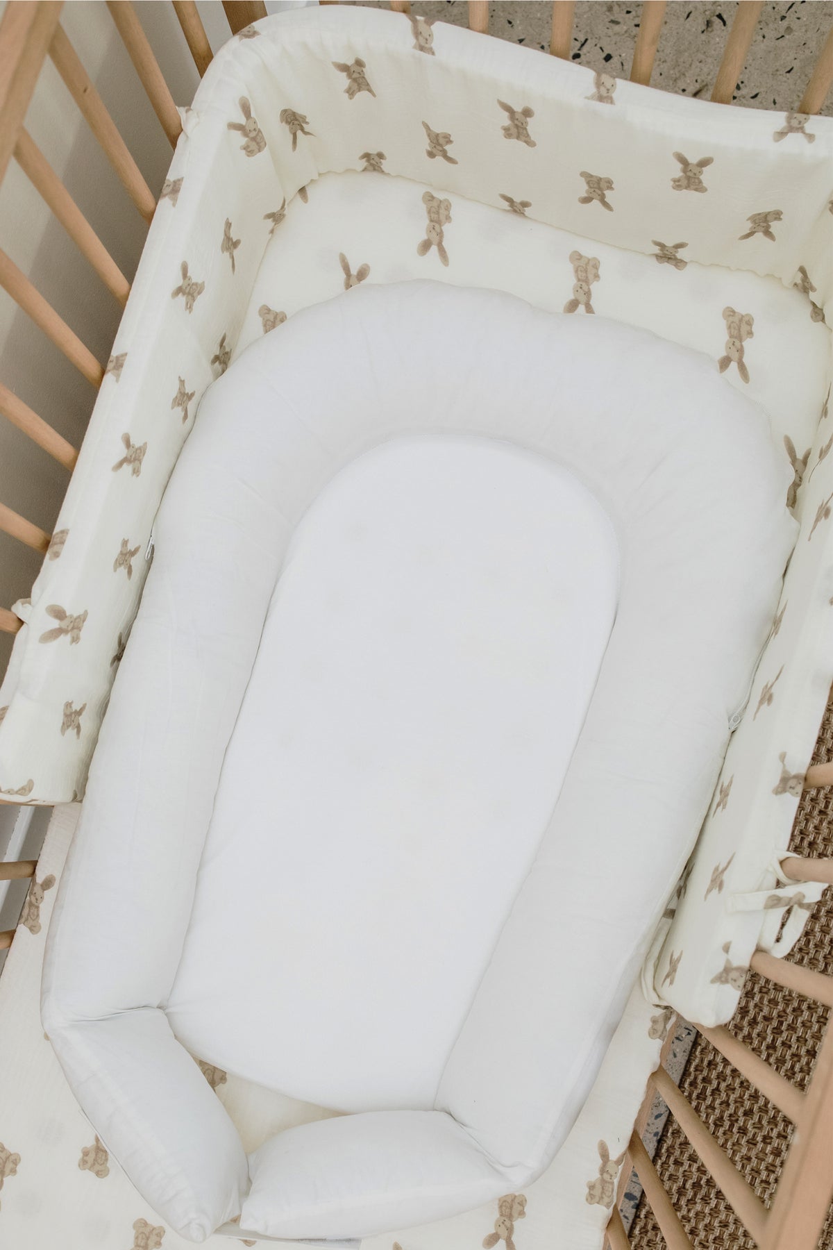 Bonnie 100% Cotton Muslin Cot Bumper Cover
