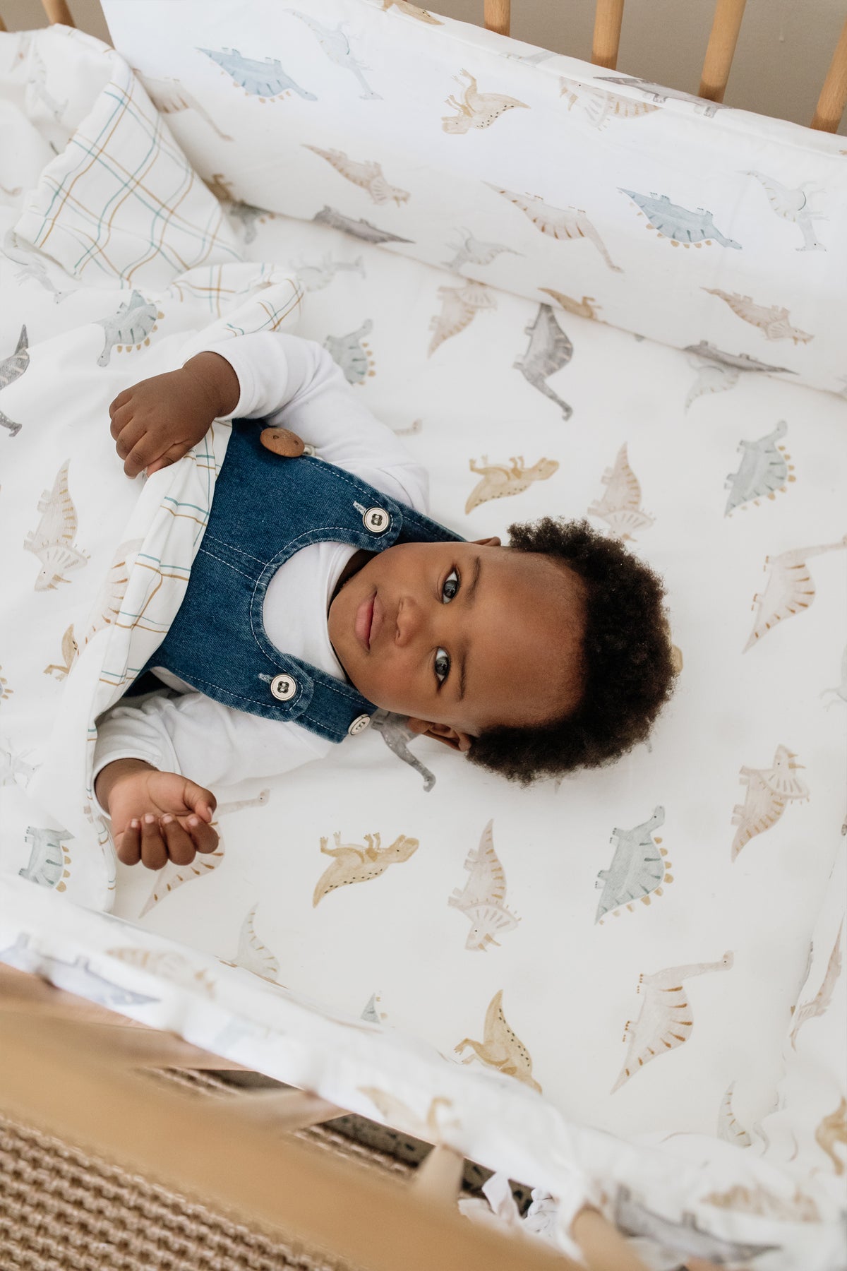 Dino 100% Cotton Cot Bumper Cover