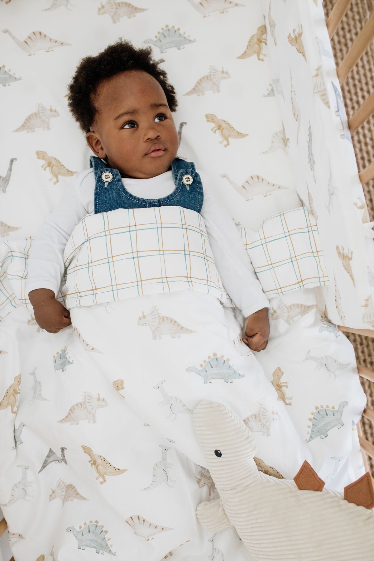 Dino 100% Cotton Cot Bumper Cover